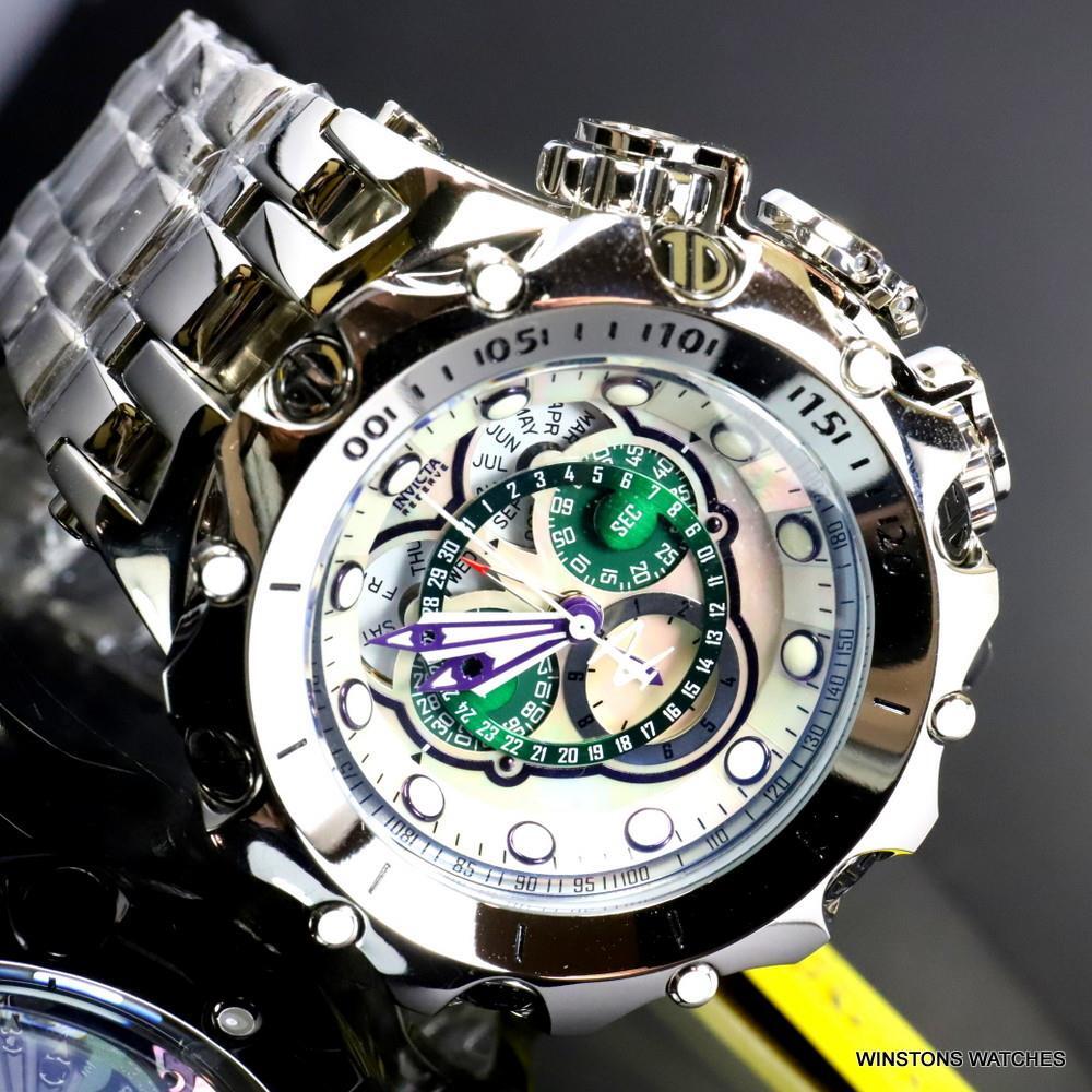 Invicta Reserve Venom Fusian Hybrid Swiss Master Calendar Steel Green Watch New