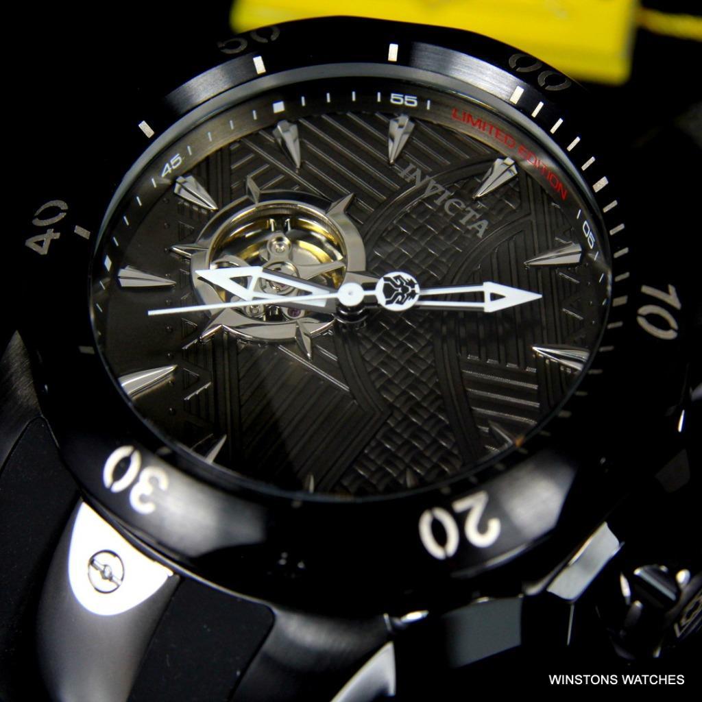 Invicta Marvel Black Panther Venom Automatic Open Heart Ltd Ed 52mm Watch New