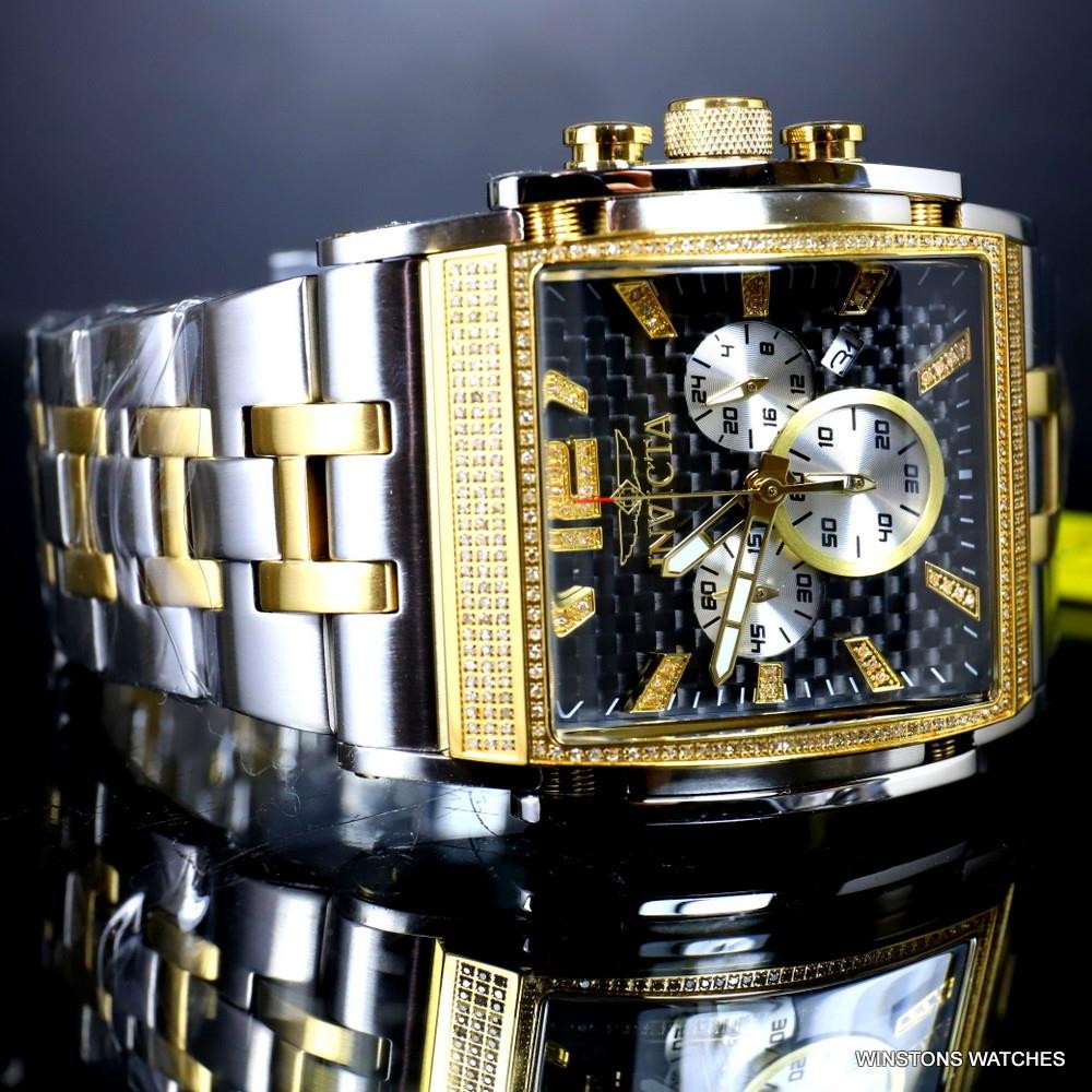 Invicta Speedway The Beast 1.47 CTW Diamond Two Tone Steel Black 47mm Watch New
