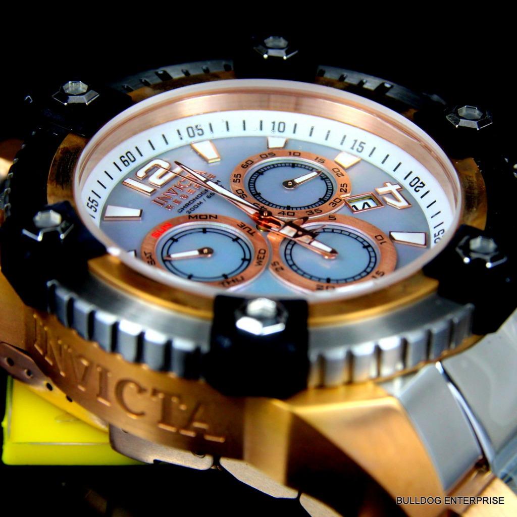 Invicta Reserve Grand Octane Arsenal Rose Gold Silver Swiss Made 63mm Watch New