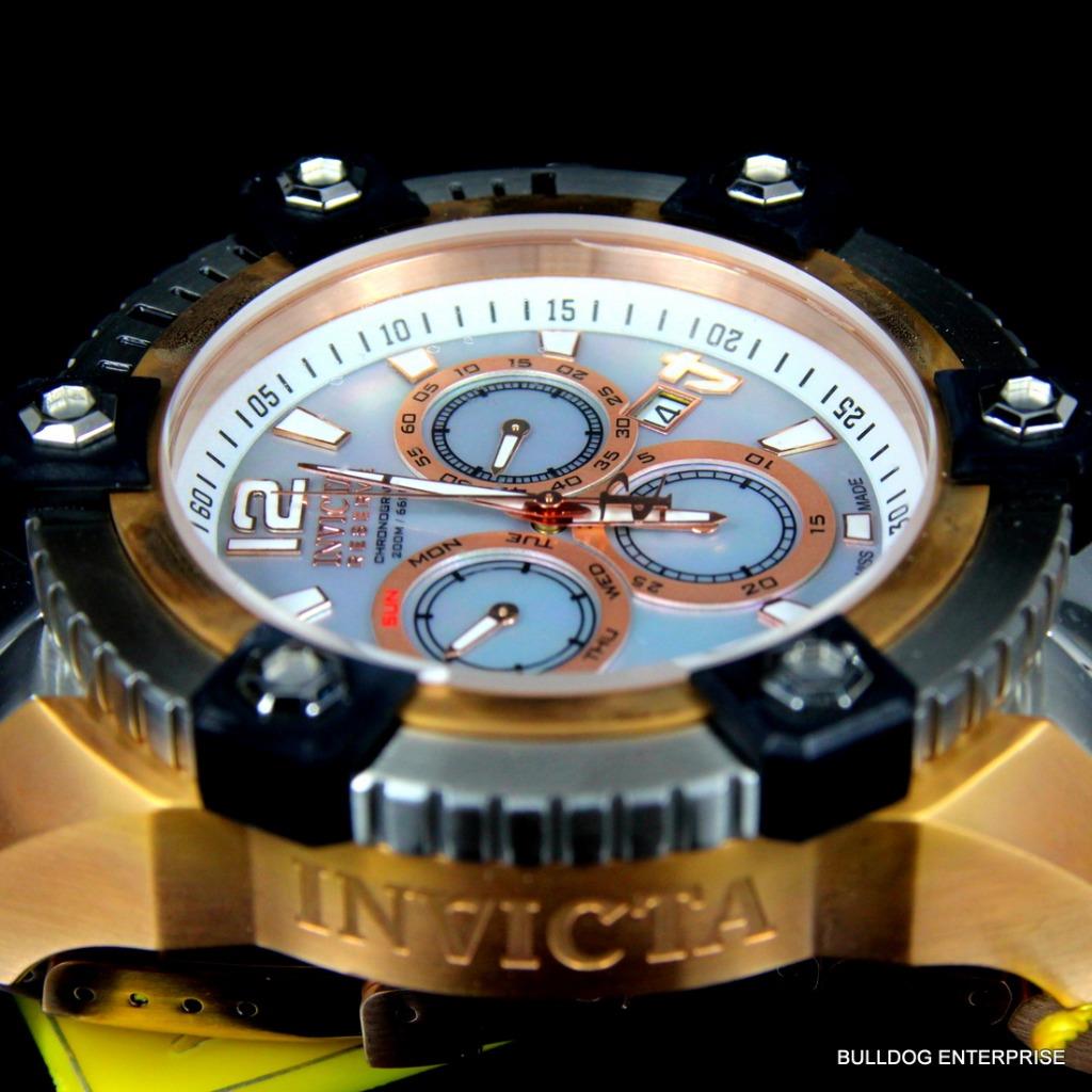 Invicta Reserve Grand Octane Arsenal Rose Gold Silver Swiss Made 63mm Watch New