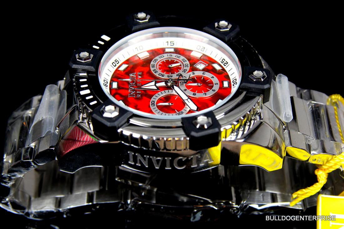 Invicta Reserve Grand Octane Arsenal Red Abalone High Polished 63mm Watch New