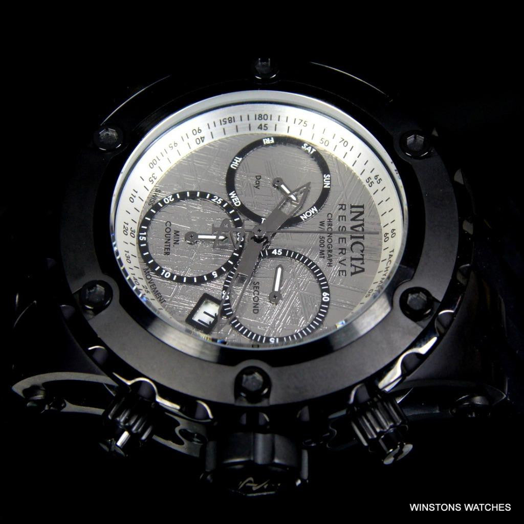 Invicta Subaqua Specialty Meteorite Swiss Made Chronograph 52mm Black Watch New
