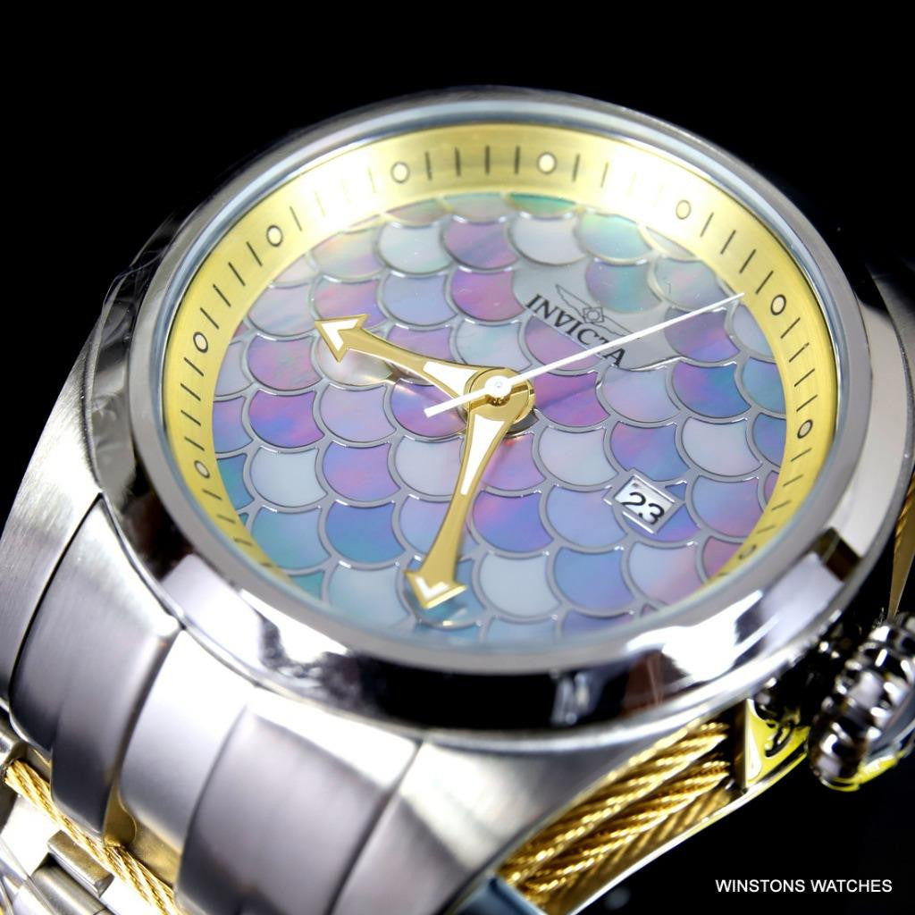 Invicta Bolt Zeus Mother of Pearl MOP Scales Steel 50mm Automatic Watch New