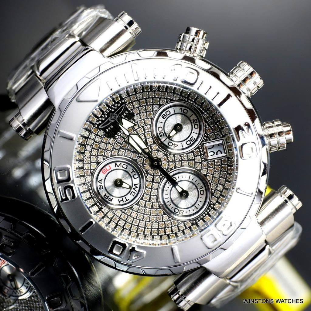 Invicta .93 CTW Diamonds Subaqua Noma I Next Gen 47mm Stainless Steel Watch New