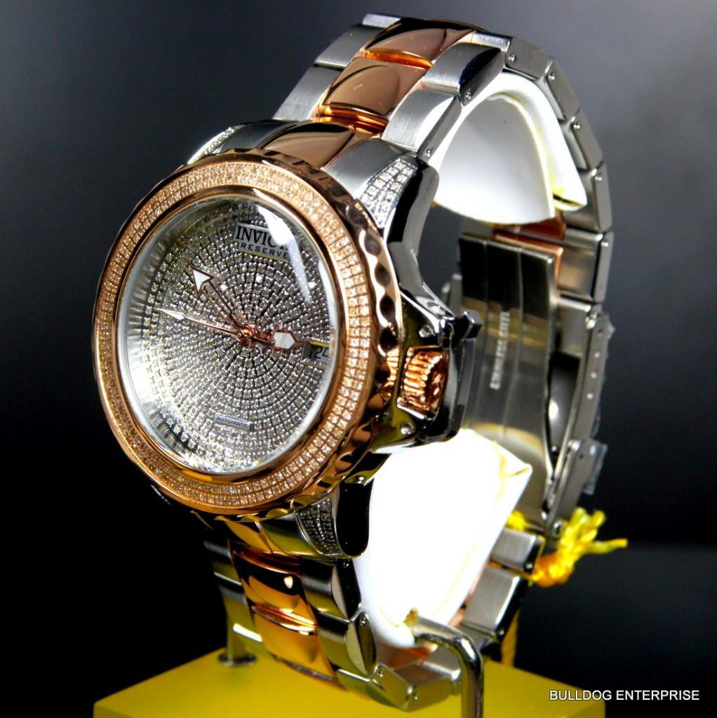 Invicta Reserve Subaqua Noma II 2 Tone Rose 2.91CTW Diamonds Automatic Watch New