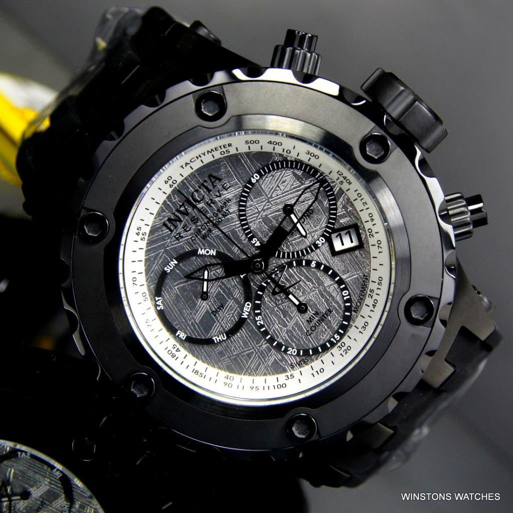 Invicta Subaqua Specialty Meteorite Swiss Made Chronograph 52mm Black Watch New