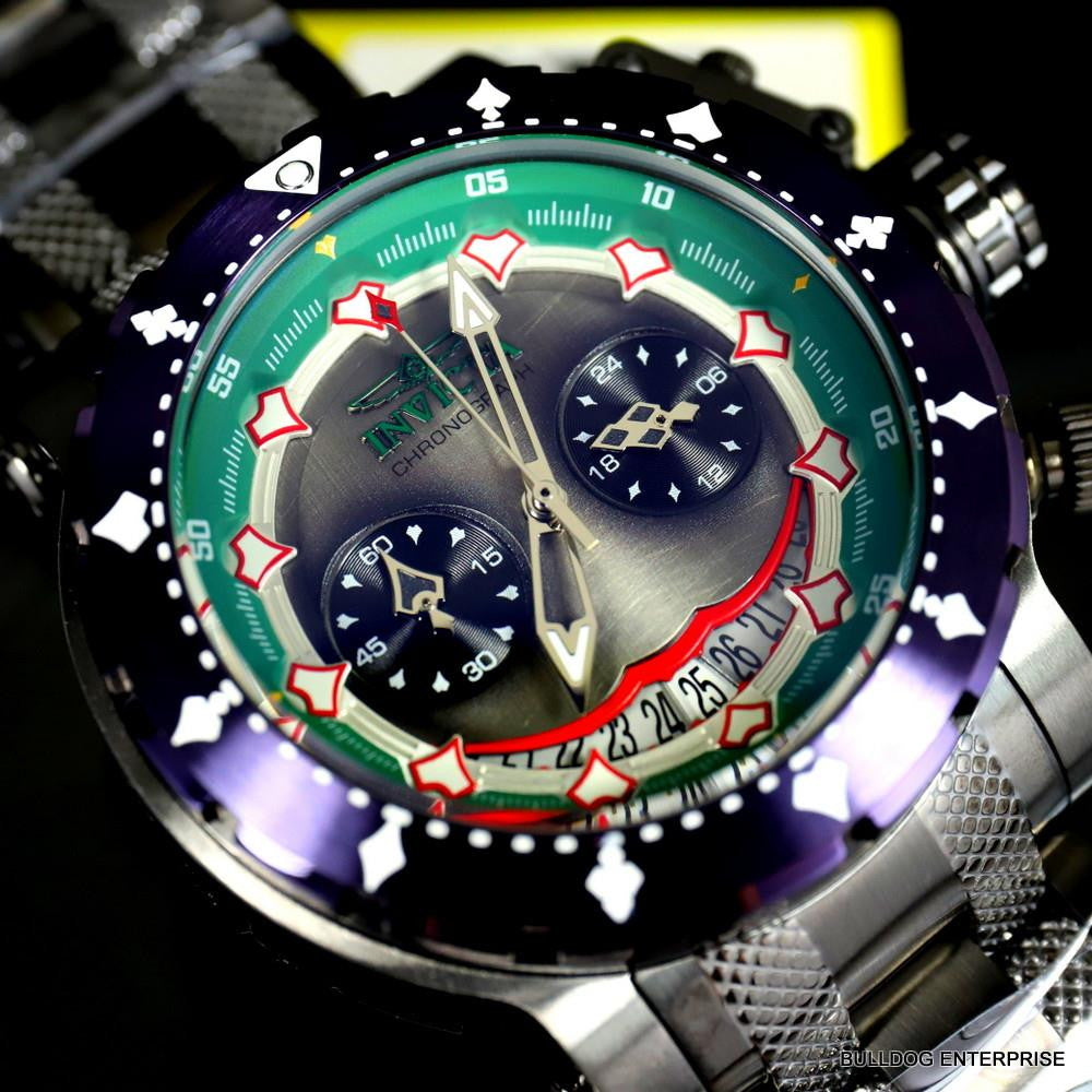 Invicta DC Comics Joker Coalition Forces Steel Chronograph Limited Watch New