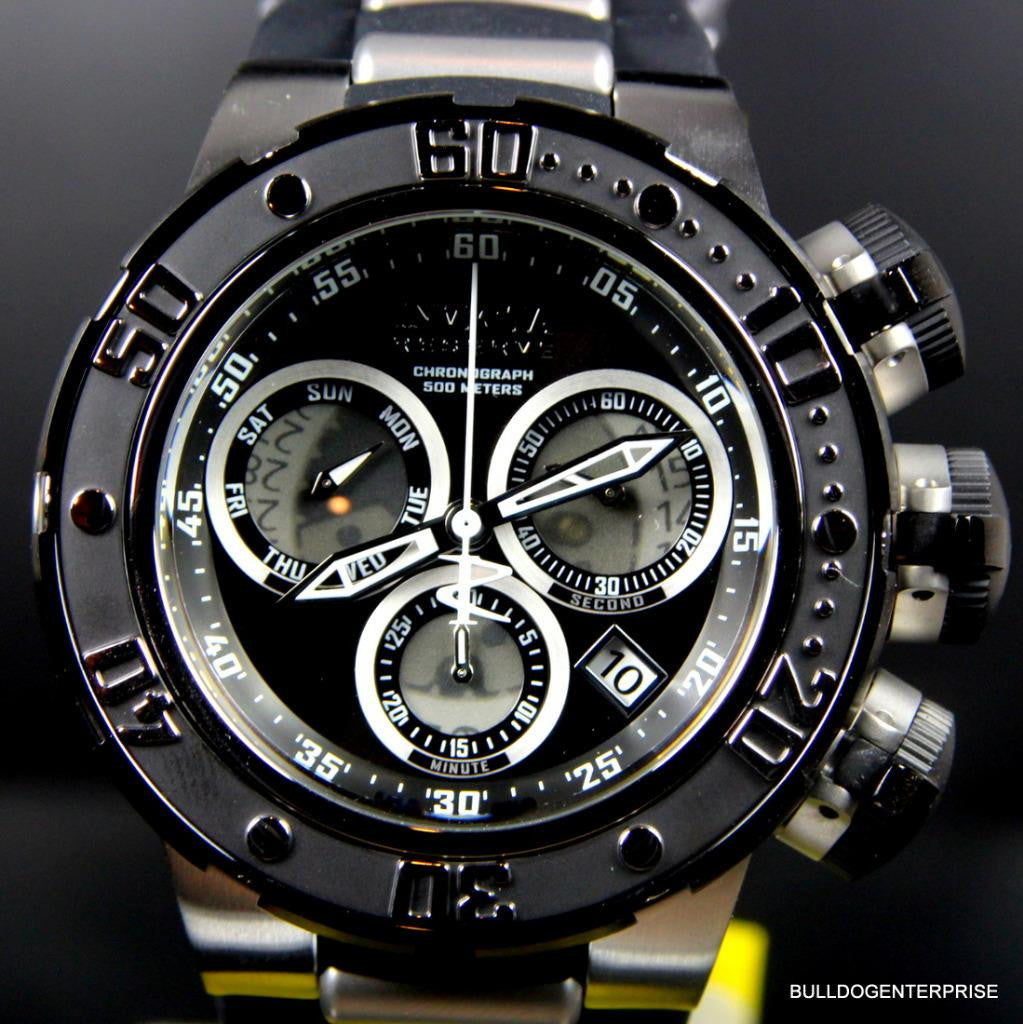 Invicta Reserve Subaqua Sea Dragon Chronograph Black 52mm Swiss Made Watch New