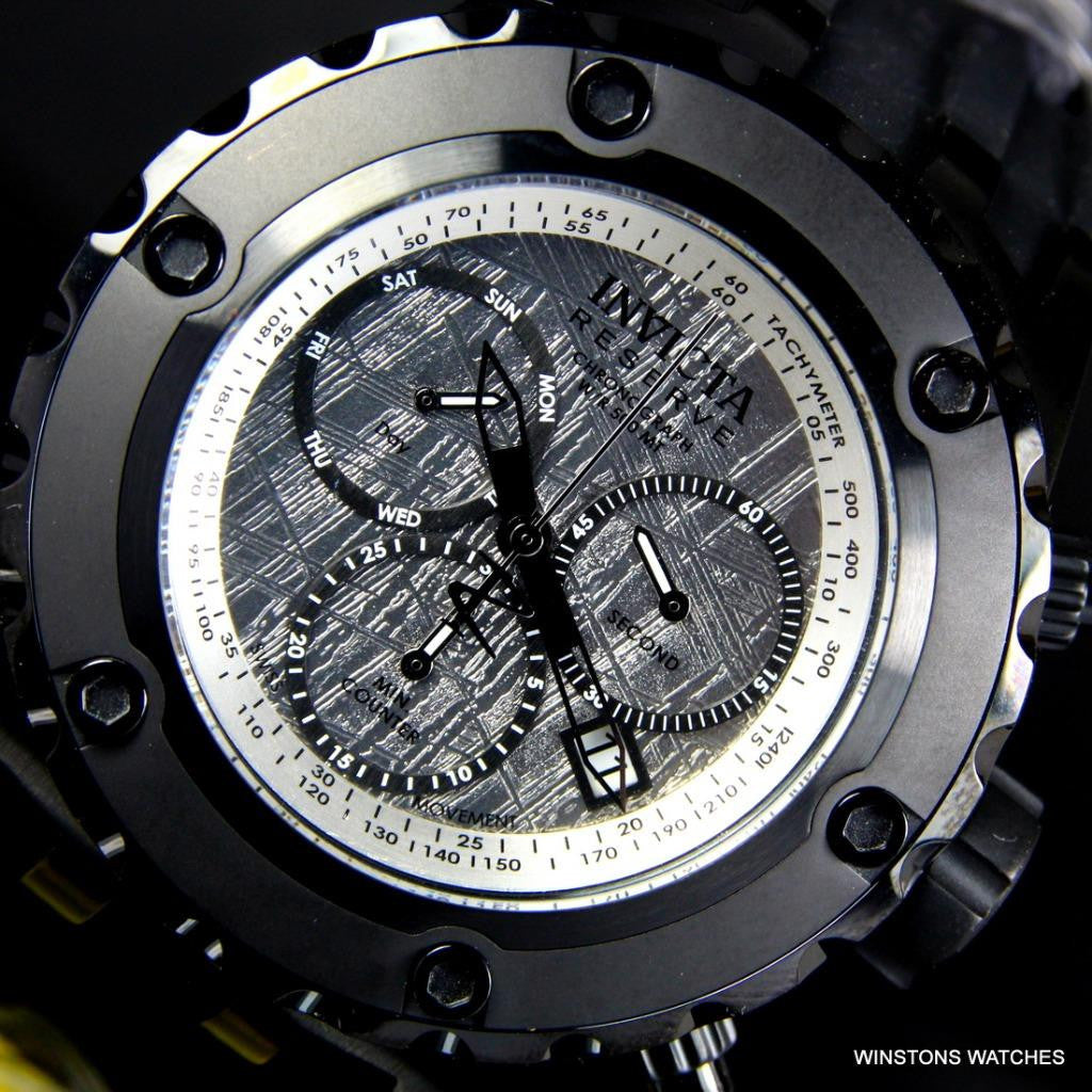 Invicta Subaqua Specialty Meteorite Swiss Made Chronograph 52mm Black Watch New
