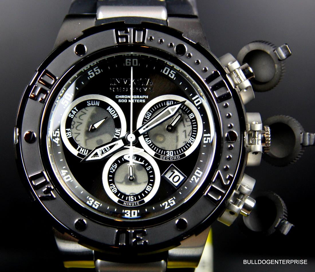 Invicta Reserve Subaqua Sea Dragon Chronograph Black 52mm Swiss Made Watch New