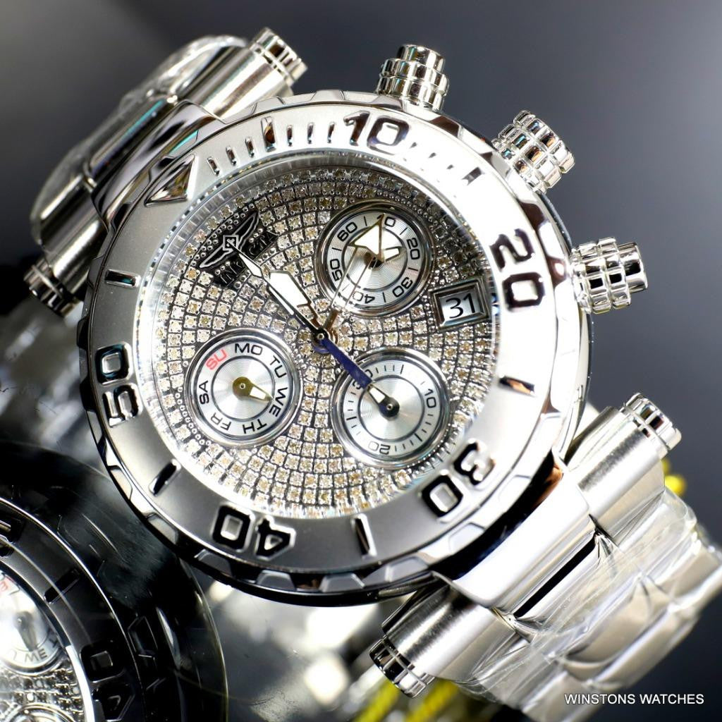 Invicta .93 CTW Diamonds Subaqua Noma I Next Gen 47mm Stainless Steel Watch New
