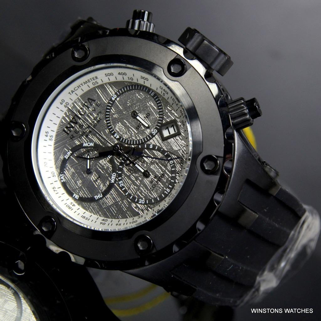 Invicta Subaqua Specialty Meteorite Swiss Made Chronograph 52mm Black Watch New