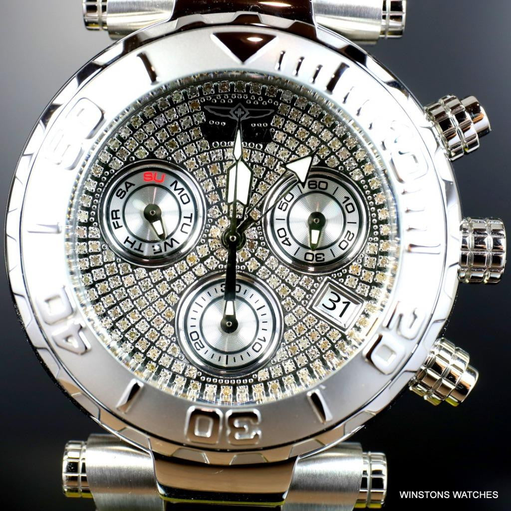 Invicta .93 CTW Diamonds Subaqua Noma I Next Gen 47mm Stainless Steel Watch New
