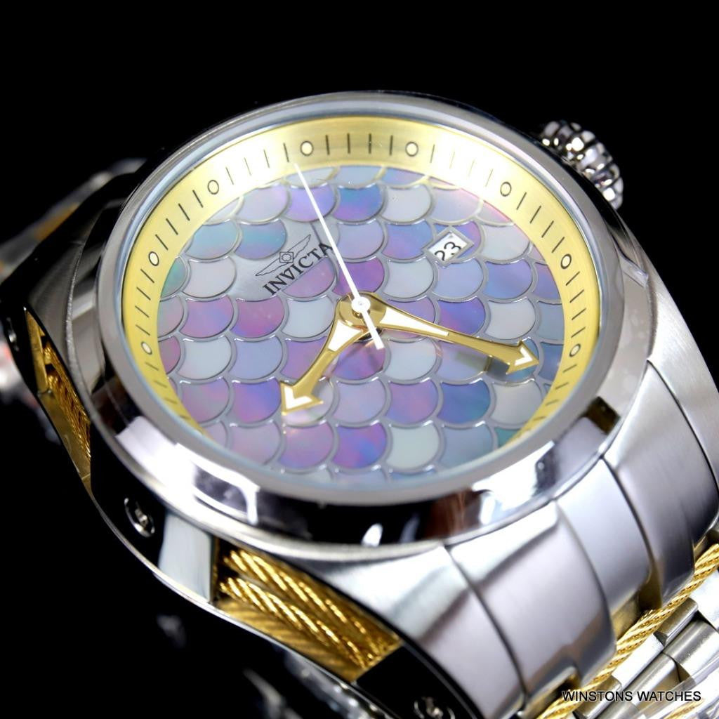 Invicta Bolt Zeus Mother of Pearl MOP Scales Steel 50mm Automatic Watch New