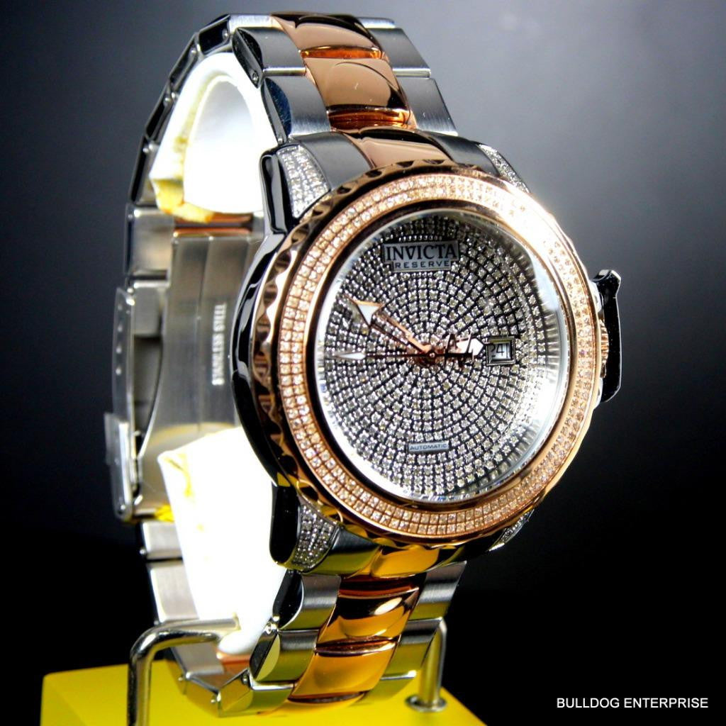 Invicta Reserve Subaqua Noma II 2 Tone Rose 2.91CTW Diamonds Automatic Watch New