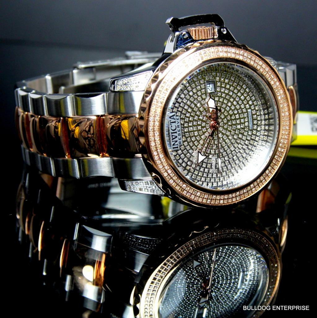 Invicta Reserve Subaqua Noma II 2 Tone Rose 2.91CTW Diamonds Automatic Watch New