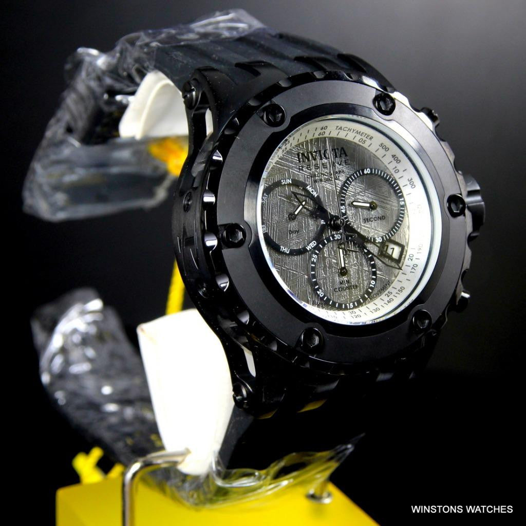 Invicta Subaqua Specialty Meteorite Swiss Made Chronograph 52mm Black Watch New