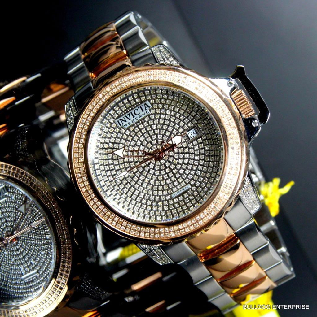 Invicta Reserve Subaqua Noma II 2 Tone Rose 2.91CTW Diamonds Automatic Watch New