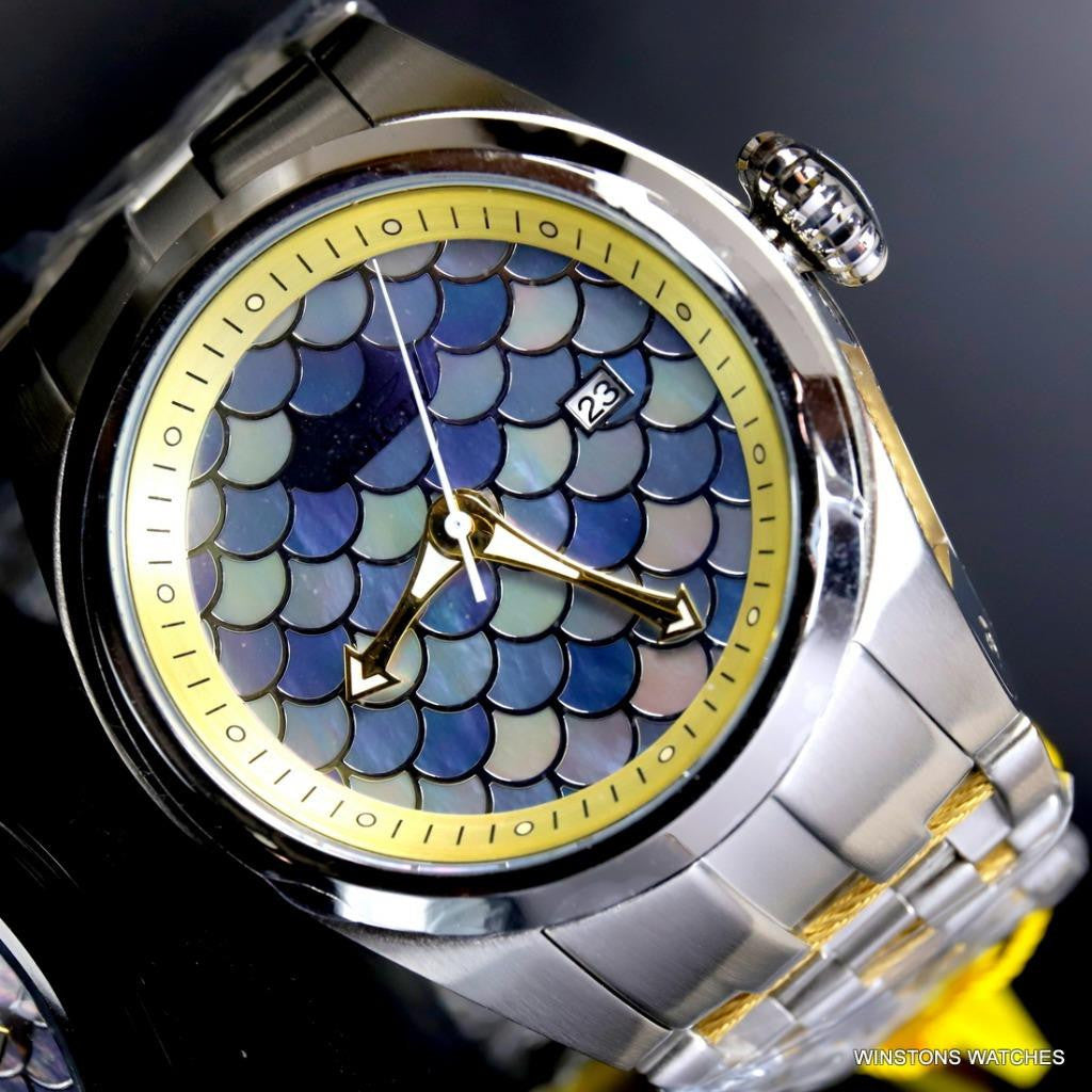 Invicta Bolt Zeus Mother of Pearl MOP Scales Steel 50mm Automatic Watch New
