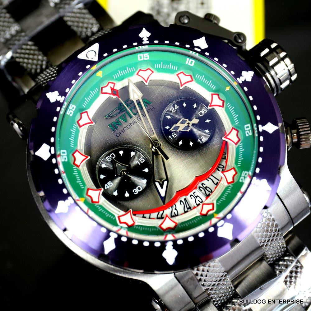 Invicta DC Comics Joker Coalition Forces Steel Chronograph Limited Watch New