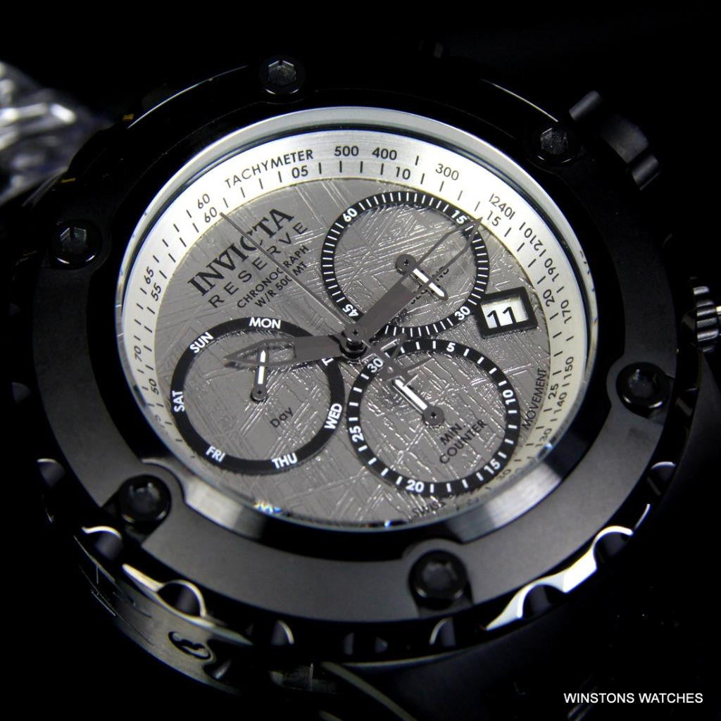 Invicta Subaqua Specialty Meteorite Swiss Made Chronograph 52mm Black Watch New