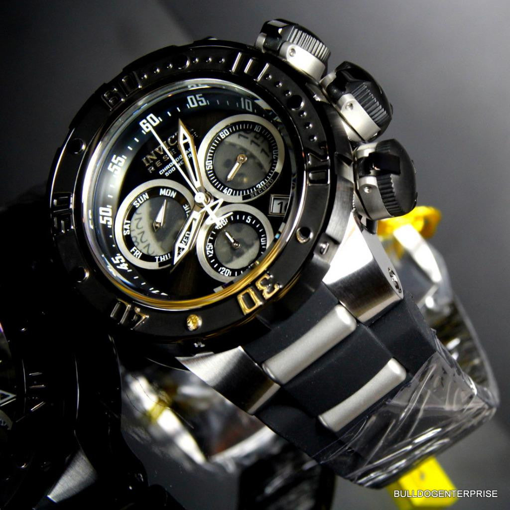 Invicta Reserve Subaqua Sea Dragon Chronograph Black 52mm Swiss Made Watch New