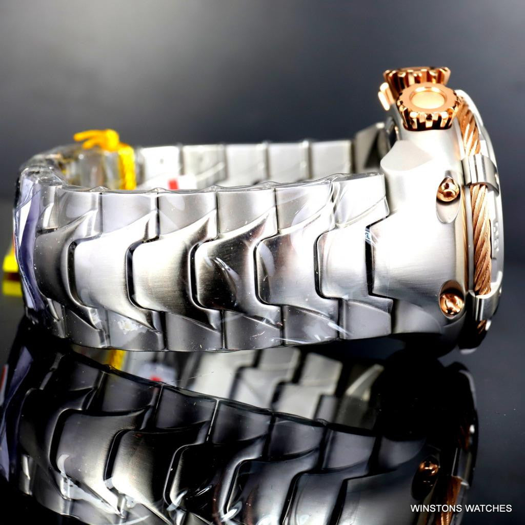 Invicta Thunderbolt Stainless Steel Steel Rose Two Tone MOP Black 52mm Watch New