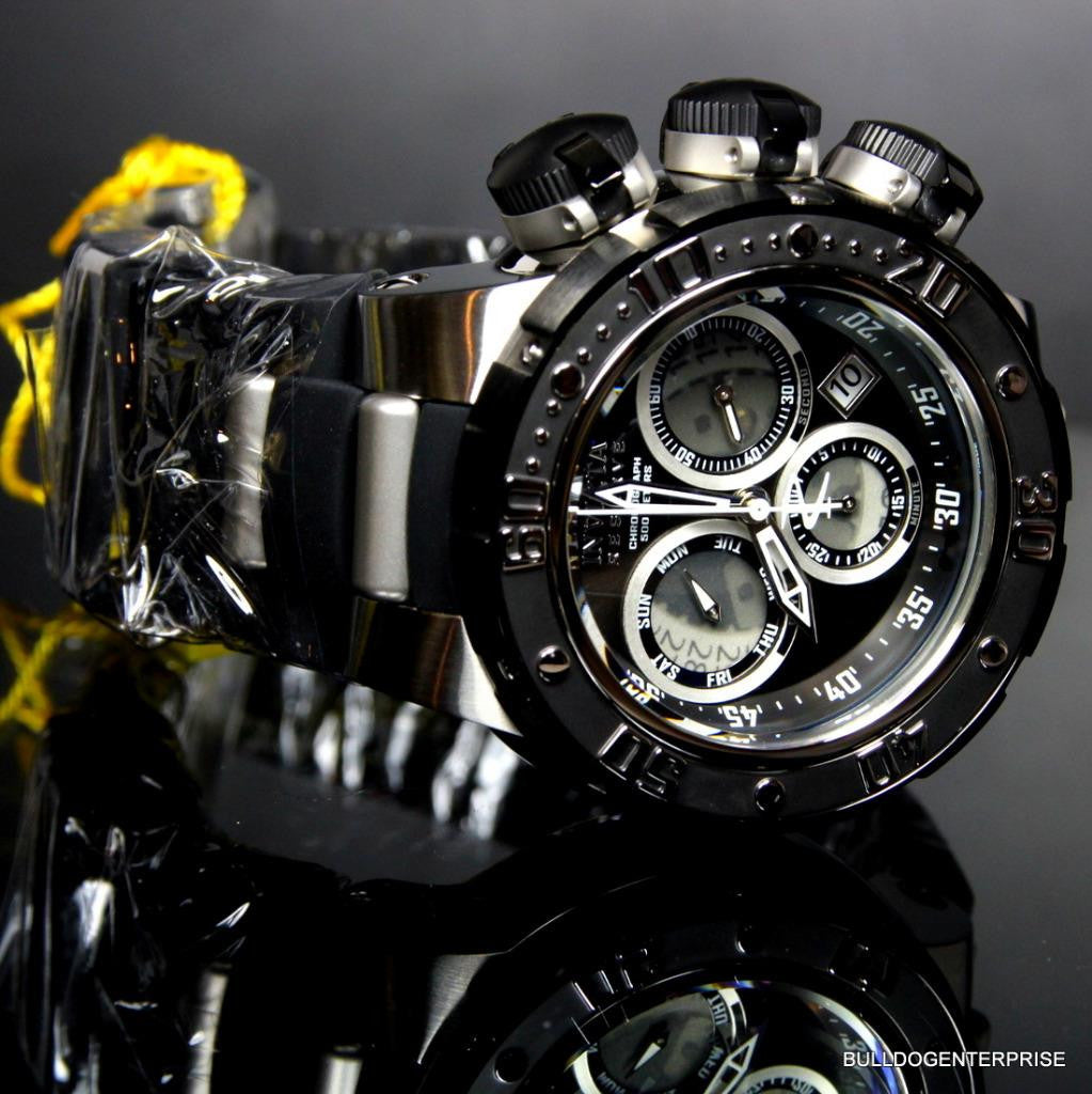 Invicta Reserve Subaqua Sea Dragon Chronograph Black 52mm Swiss Made Watch New
