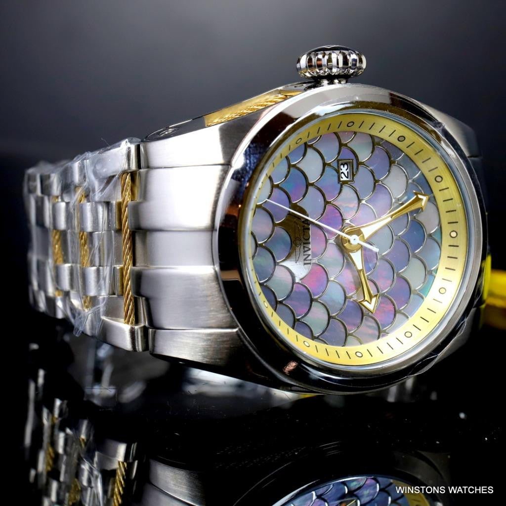 Invicta Bolt Zeus Mother of Pearl MOP Scales Steel 50mm Automatic Watch New