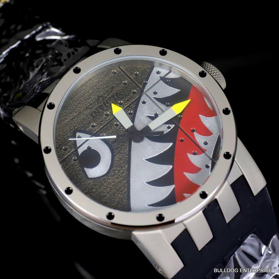 Invicta DNA Bomber Fighter Plane 46mm Shark Gray Black Titanium Watch New