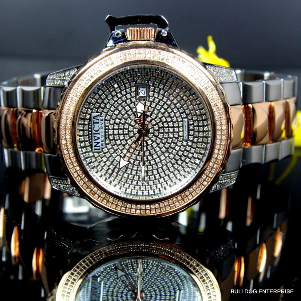 Invicta Reserve Subaqua Noma II 2 Tone Rose 2.91CTW Diamonds Automatic Watch New