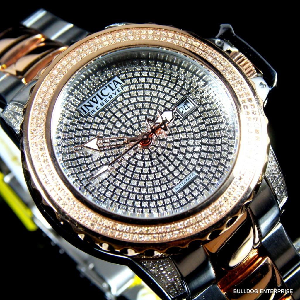 Invicta Reserve Subaqua Noma II 2 Tone Rose 2.91CTW Diamonds Automatic Watch New