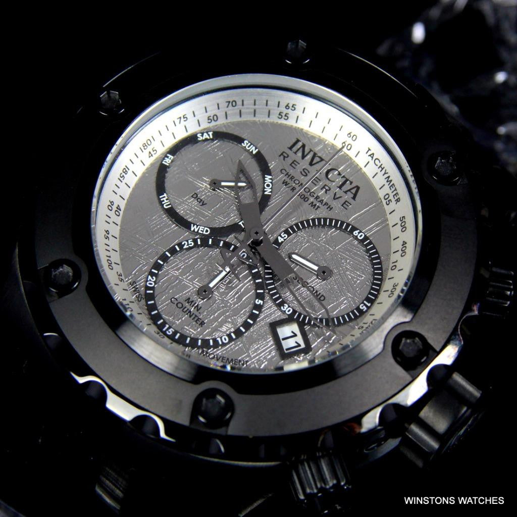 Invicta Subaqua Specialty Meteorite Swiss Made Chronograph 52mm Black Watch New