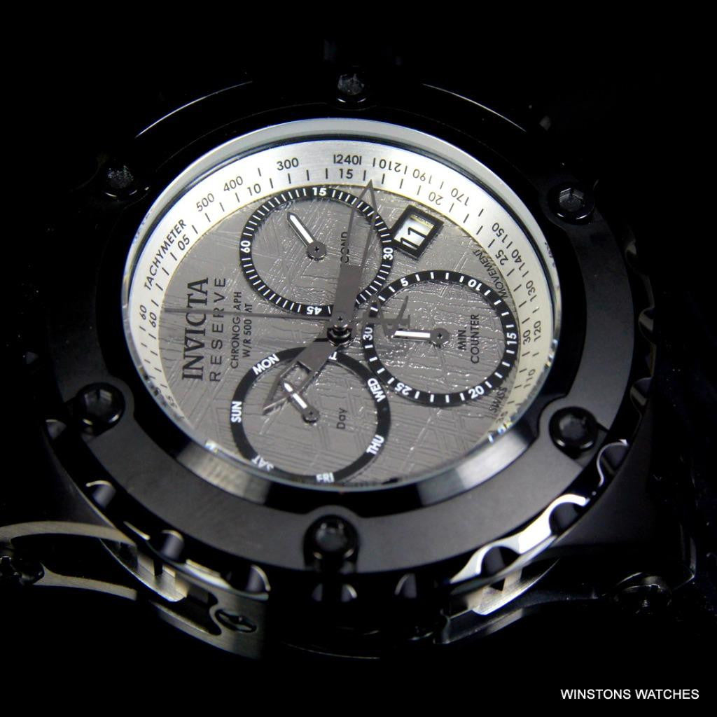 Invicta Subaqua Specialty Meteorite Swiss Made Chronograph 52mm Black Watch New