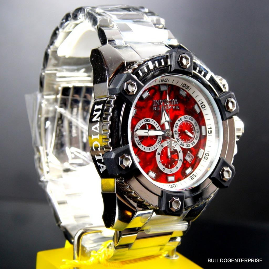 Invicta Reserve Grand Octane Arsenal Red Abalone High Polished 63mm Watch New