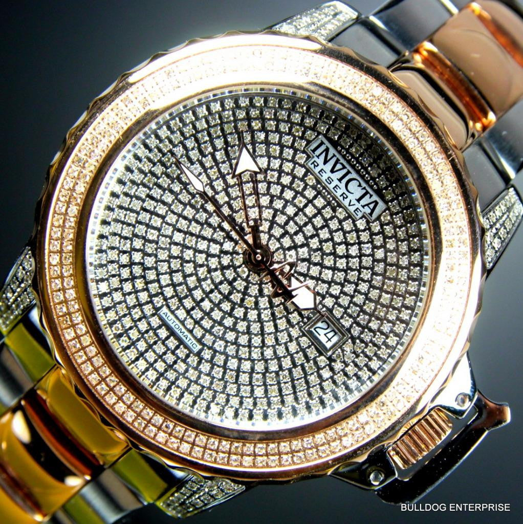 Invicta Reserve Subaqua Noma II 2 Tone Rose 2.91CTW Diamonds Automatic Watch New